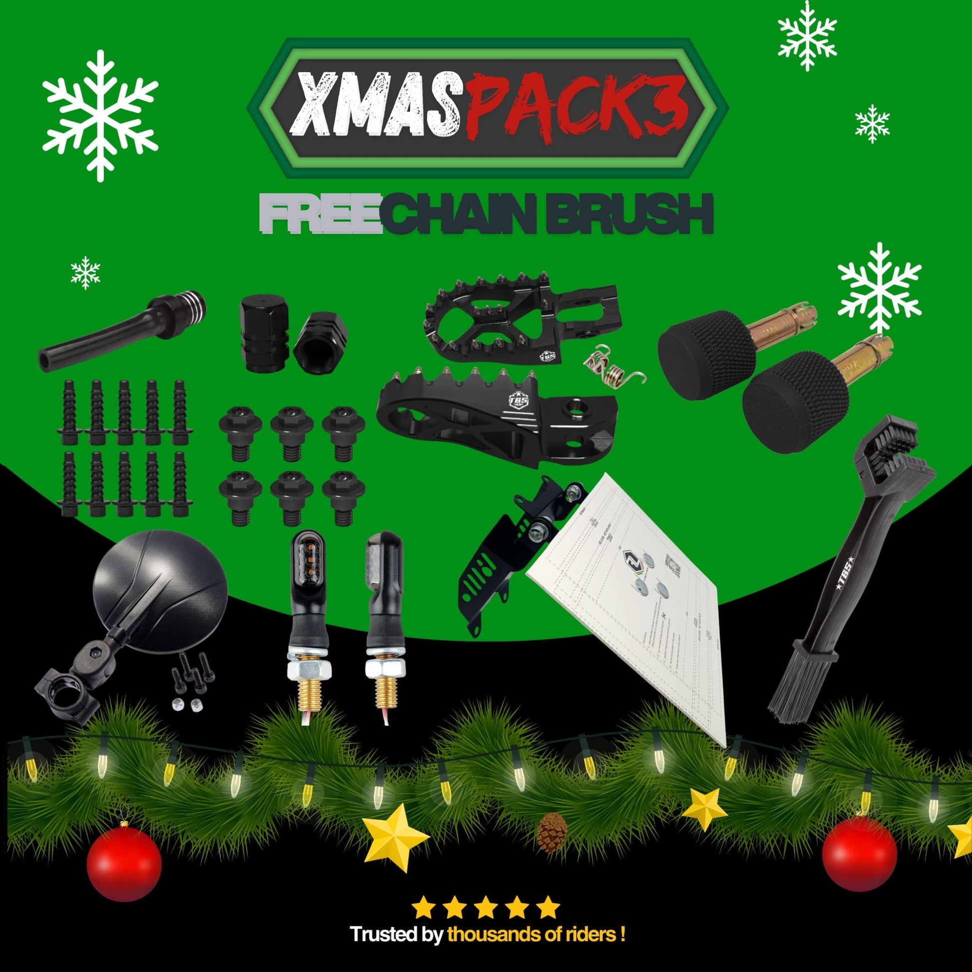 xmas - thebrapshop - pack - christmas - t-shirt - kit - braaap - supermoto - supermotard -
