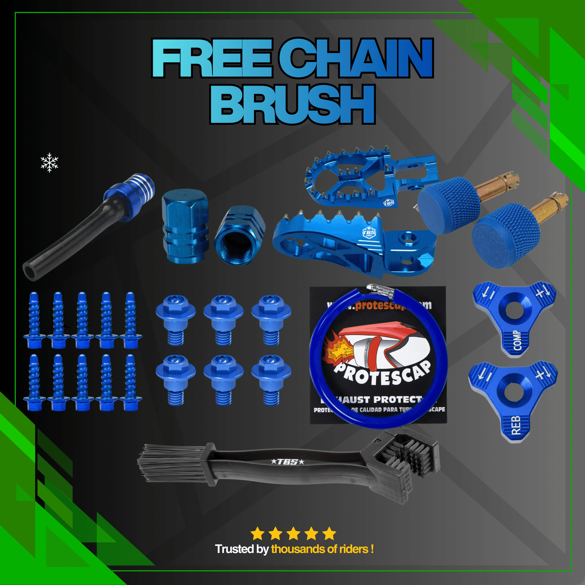 #medium_pack# - #pack# - #kit# - #bar_ends# - #screws# - #anodized# - #exhaust_protector# - #footpegs#