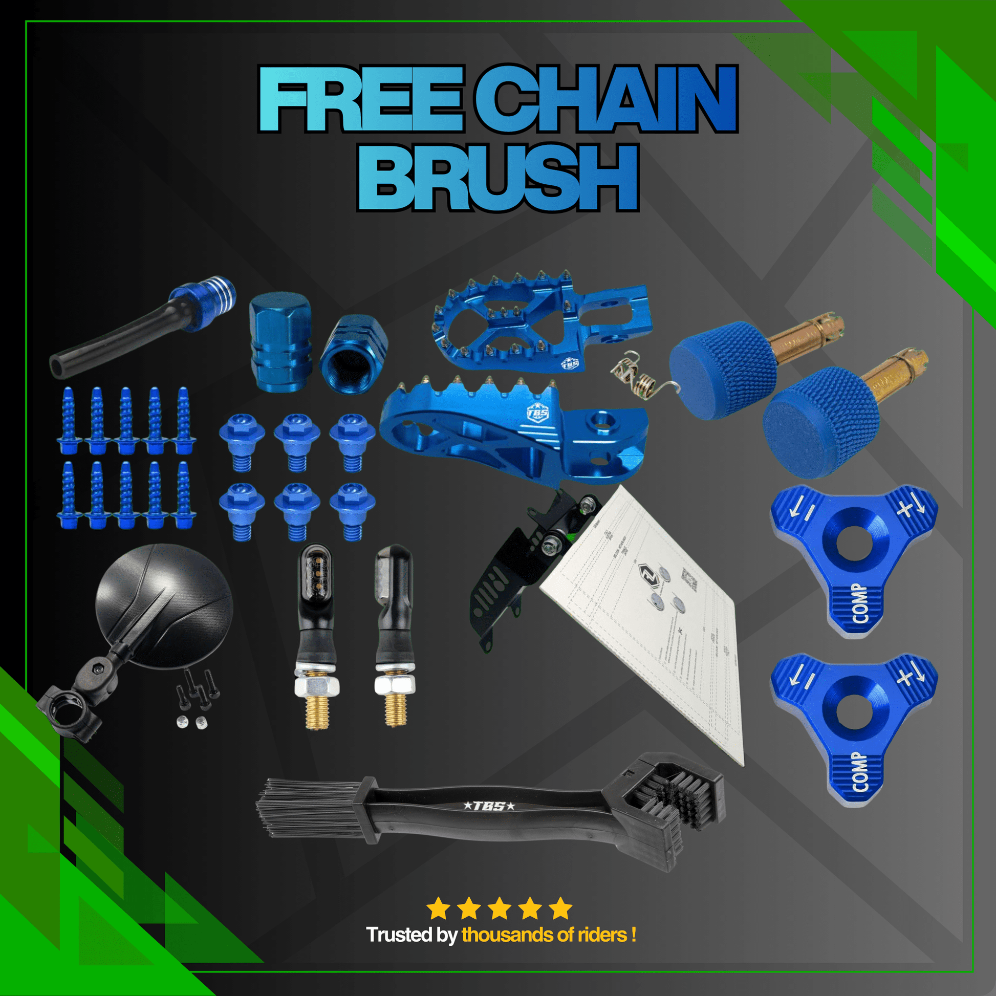 #medium_pack# - #pack# - #kit# - #bar_ends# - #screws# - #anodized# - #exhaust_protector# - #footpegs# - #retractable_plate#