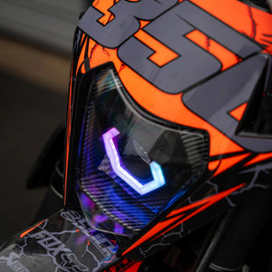 KTM RGB HEADLIGHT HEXBEAM CARBON EDITION - Thebrapshop