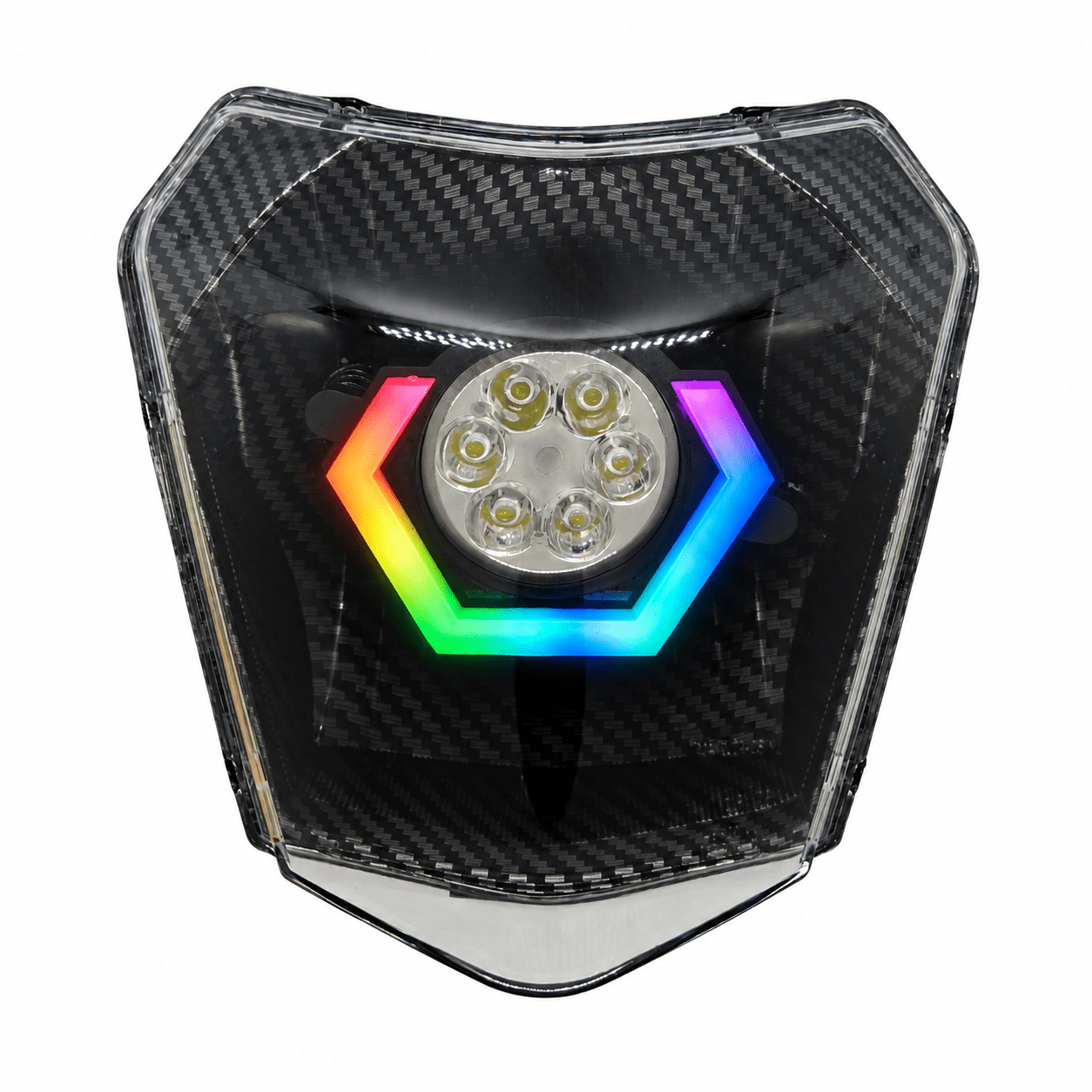 KTM RGB HEADLIGHT HEXBEAM CARBON EDITION - Thebrapshop