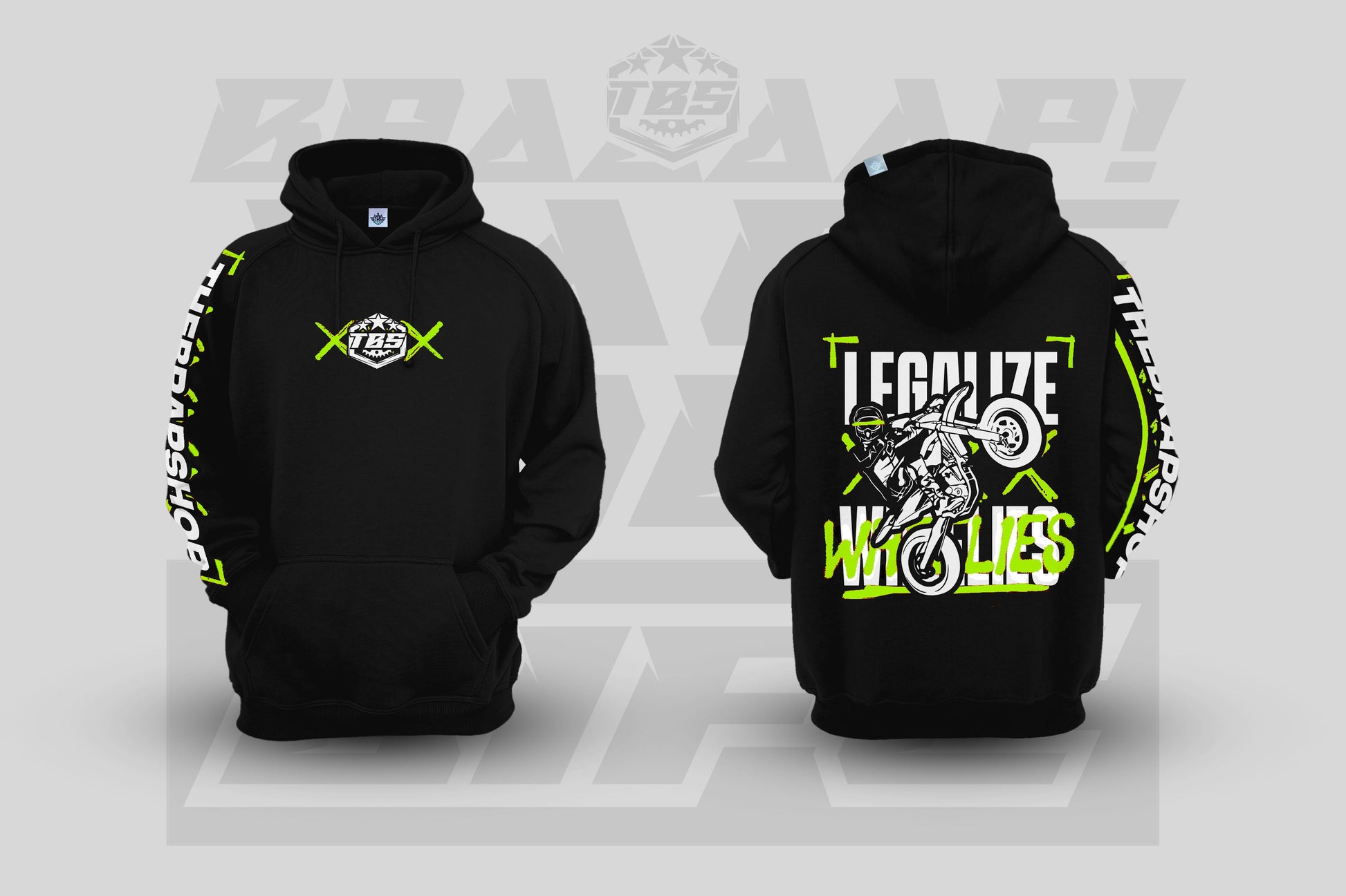 LEGALIZE WHEELIES HOODIES - Thebrapshop