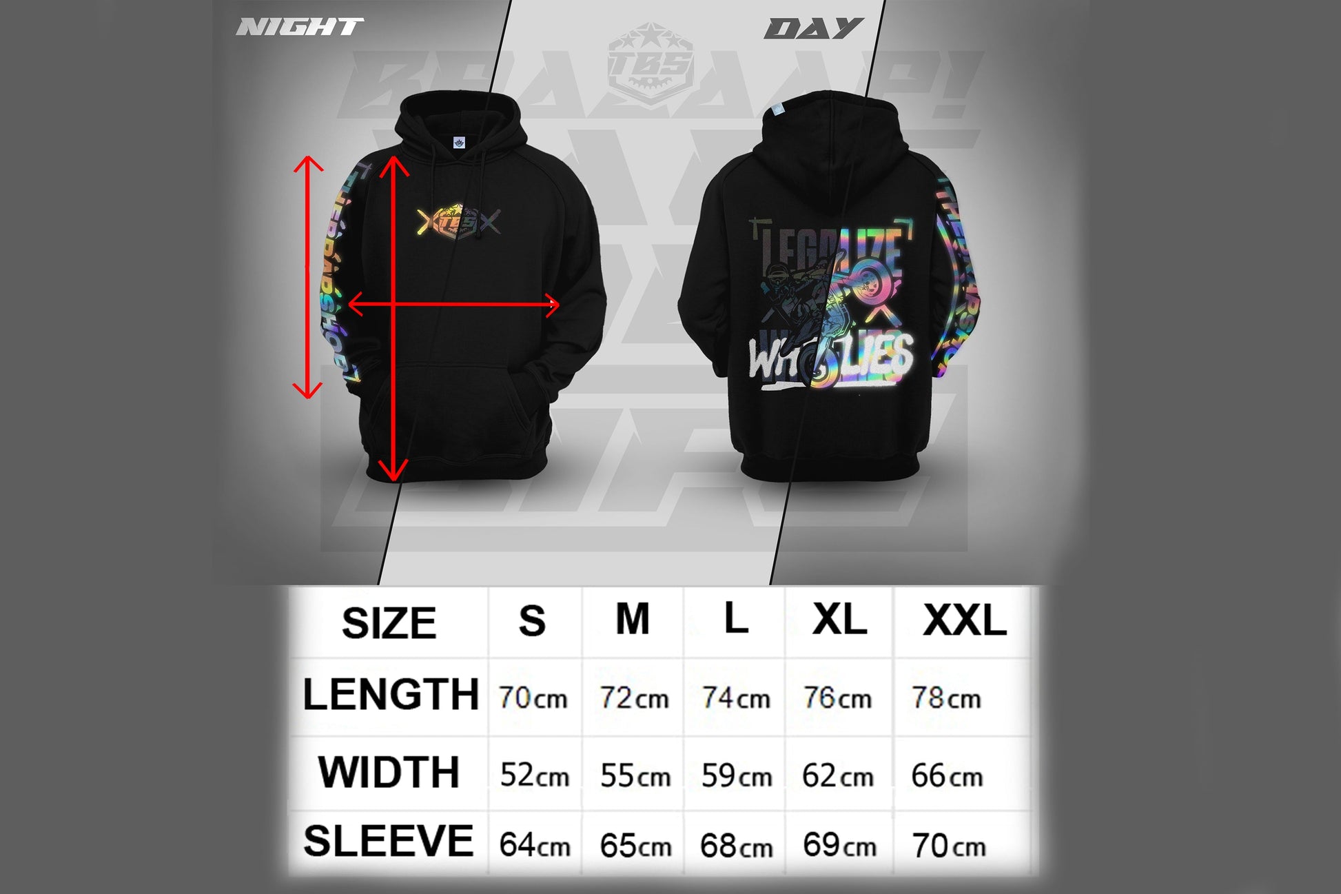 LEGALIZE WHEELIES HOODIES - HOLOGRAPHIC EDITION - Thebrapshop