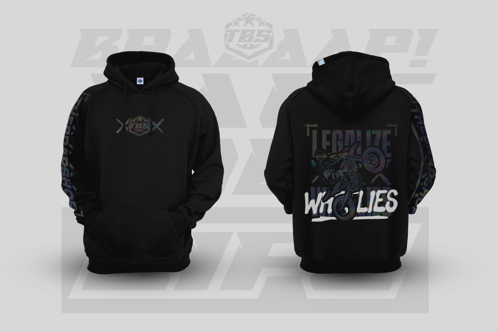 LEGALIZE WHEELIES HOODIES - HOLOGRAPHIC EDITION - Thebrapshop