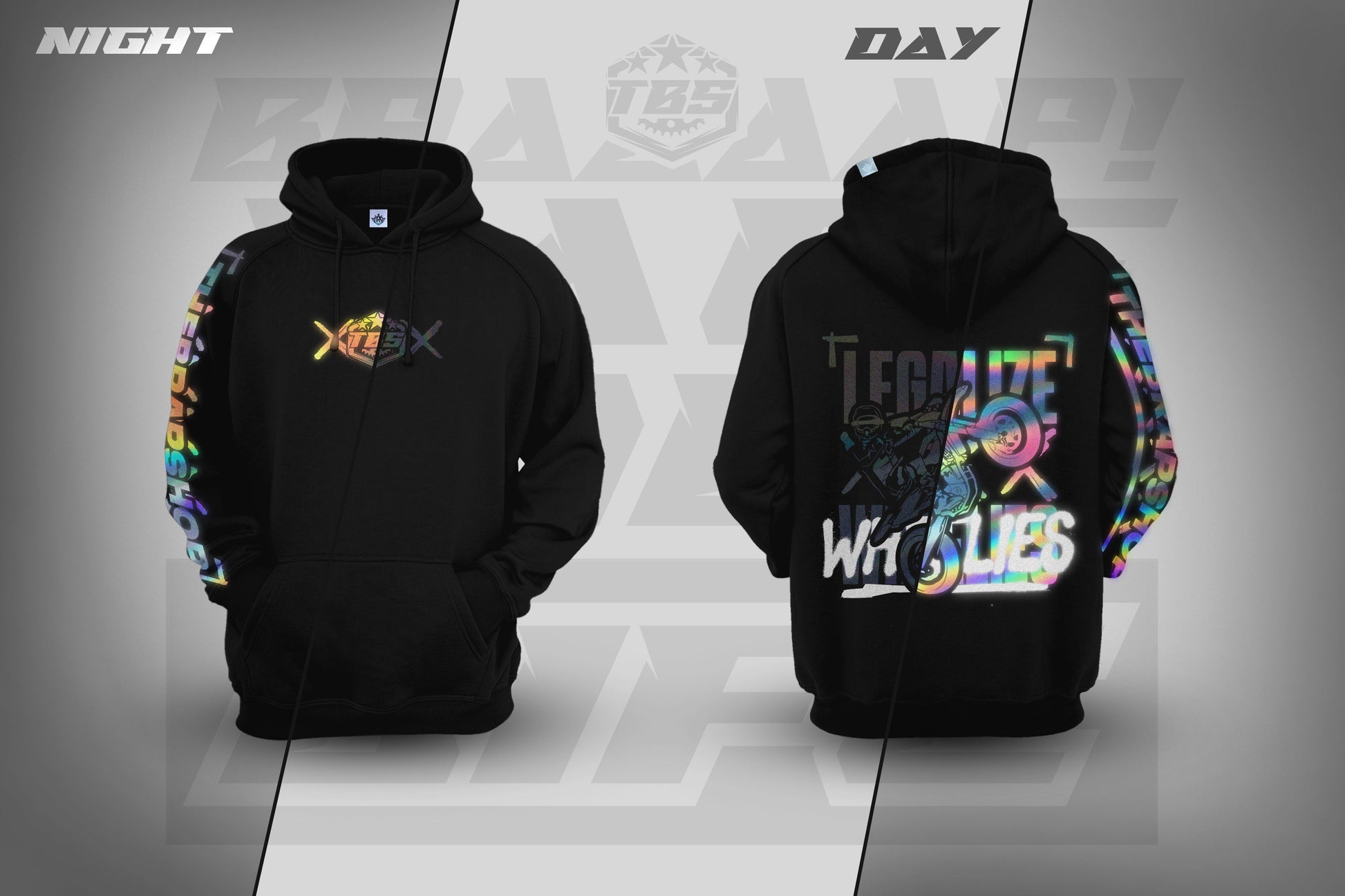 LEGALIZE WHEELIES HOODIES - HOLOGRAPHIC EDITION - Thebrapshop