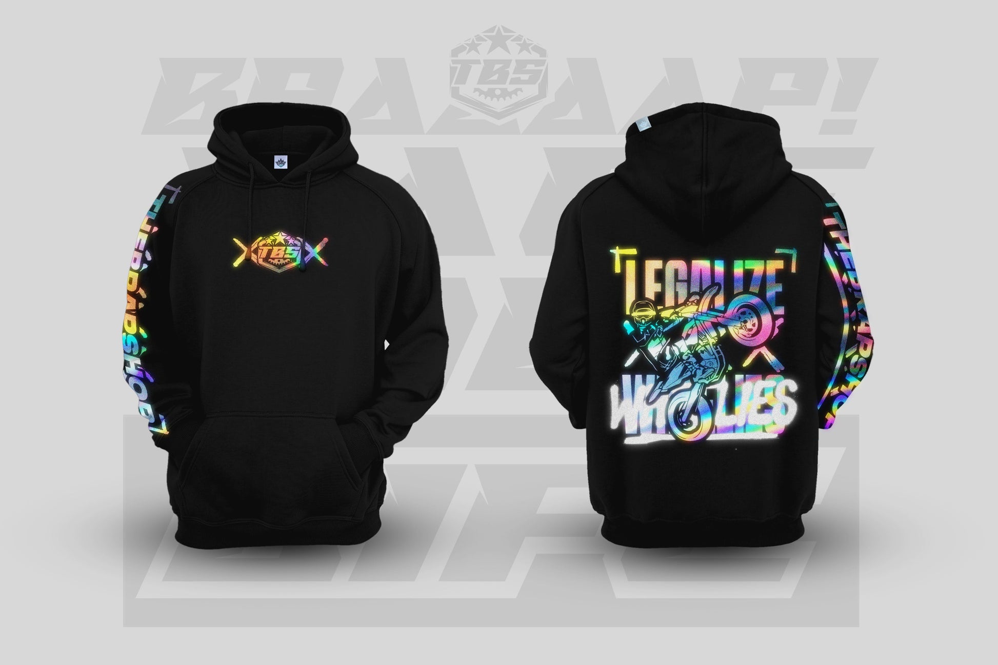 LEGALIZE WHEELIES HOODIES - HOLOGRAPHIC EDITION - Thebrapshop