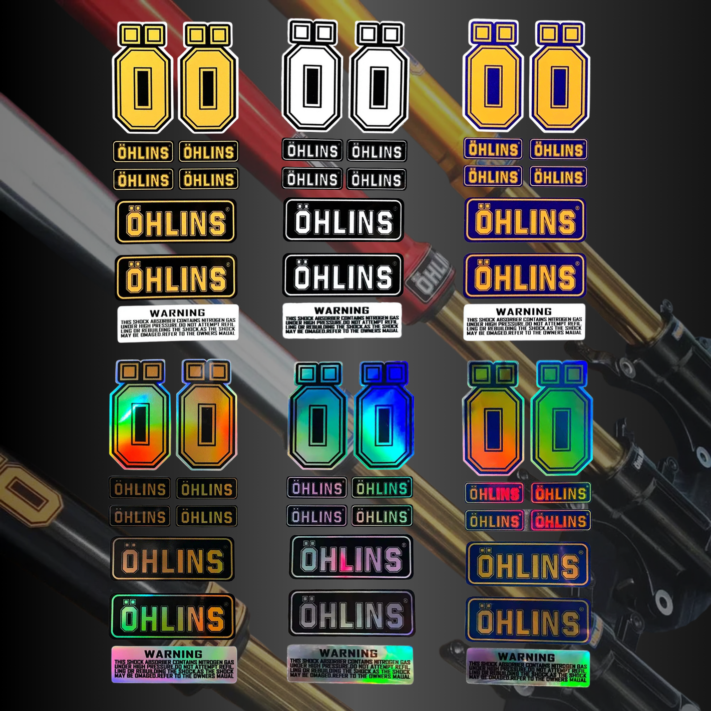ÖHLINS HOLO./REFLECTIVE STICKER PACK - Thebrapshop