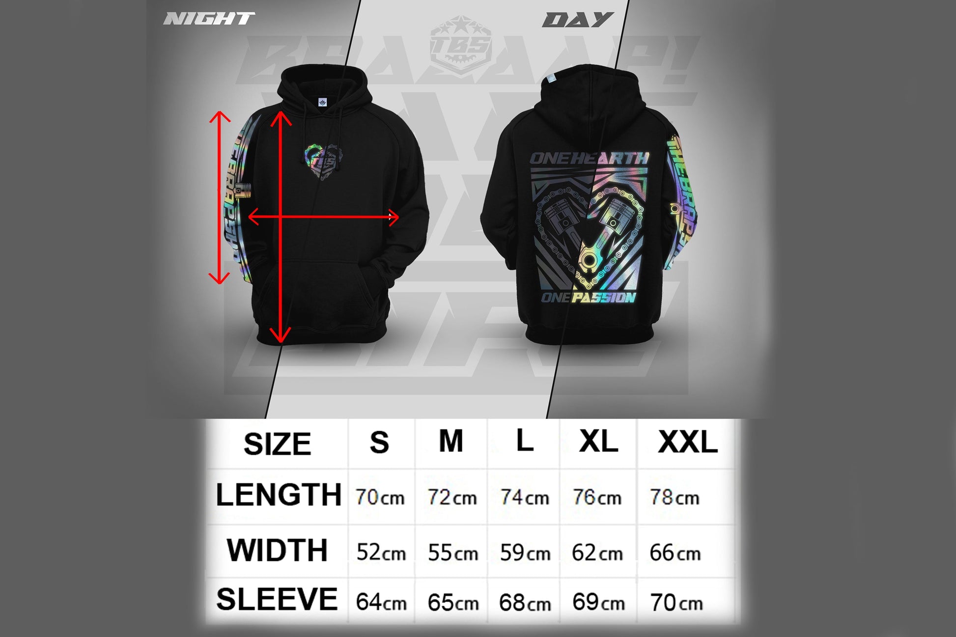 ONE HEART HOODIES - HOLOGRAPHIC EDITION - Thebrapshop