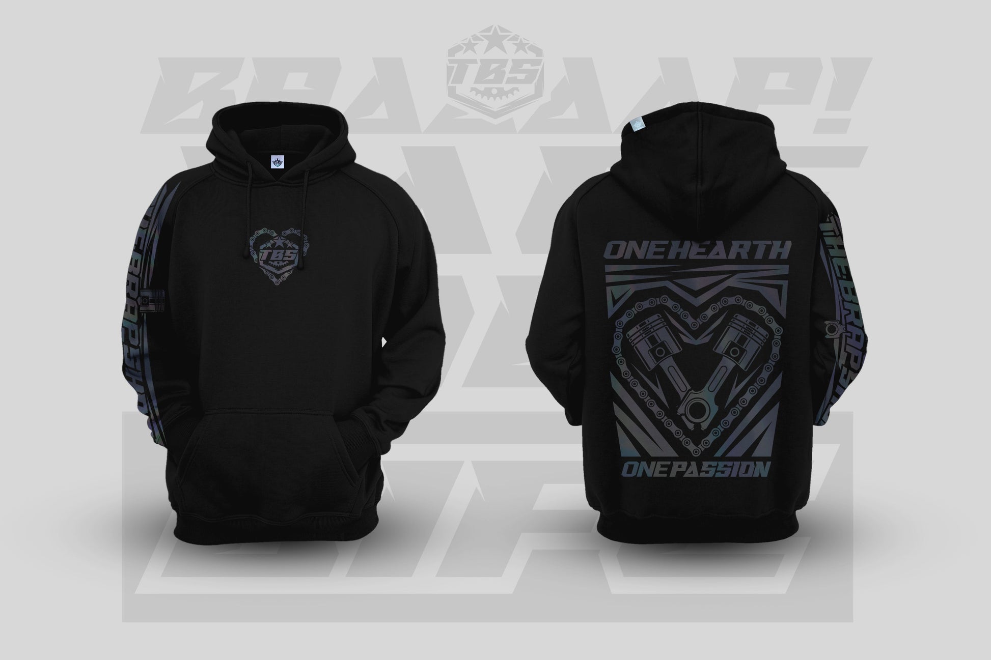 ONE HEART HOODIES - HOLOGRAPHIC EDITION - Thebrapshop