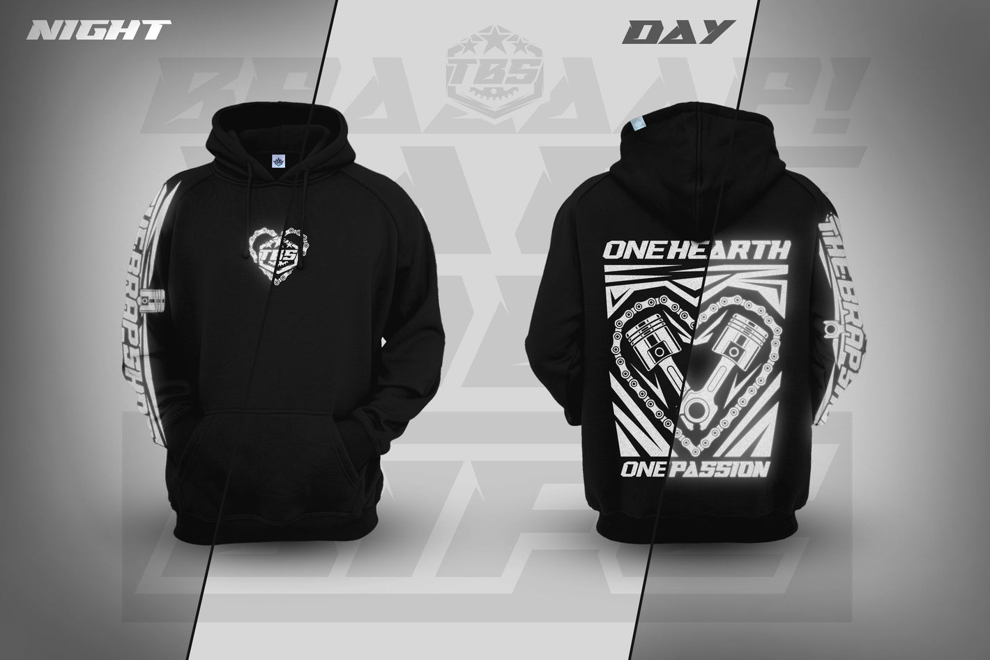 ONE HEART HOODIES - REFLECTIVE EDITION - Thebrapshop