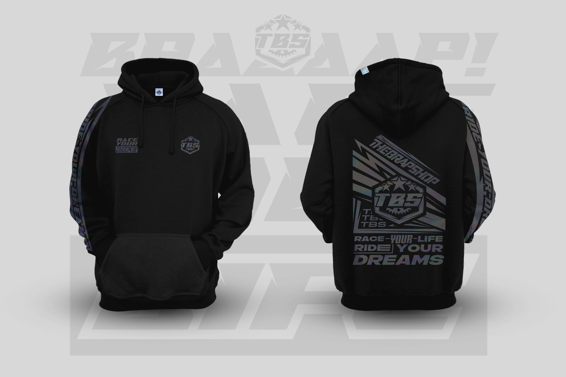 RACE YOUR LIFE HOODIES - HOLOGRAPHIC EDITION - Thebrapshop