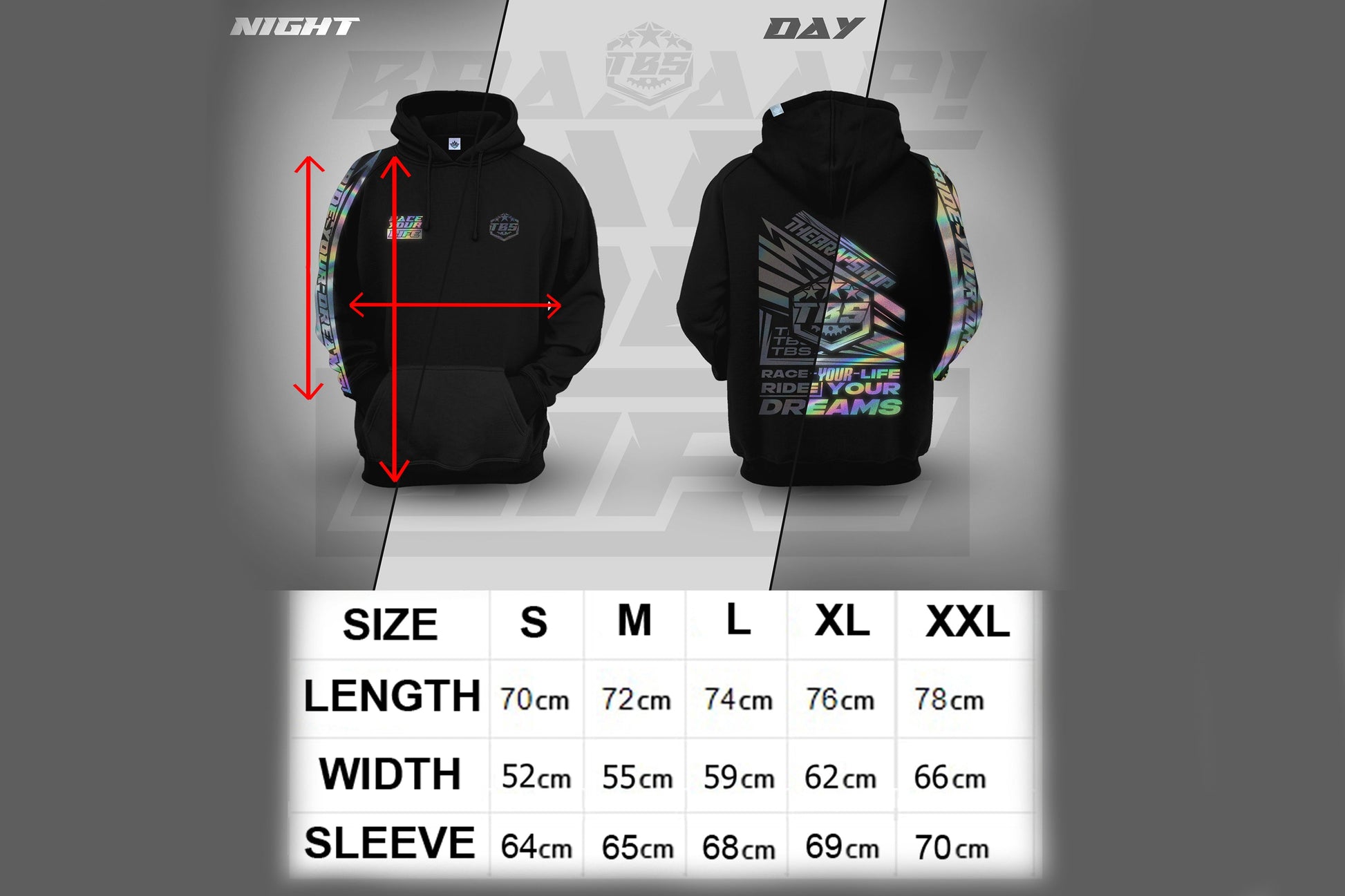 RACE YOUR LIFE HOODIES - HOLOGRAPHIC EDITION - Thebrapshop