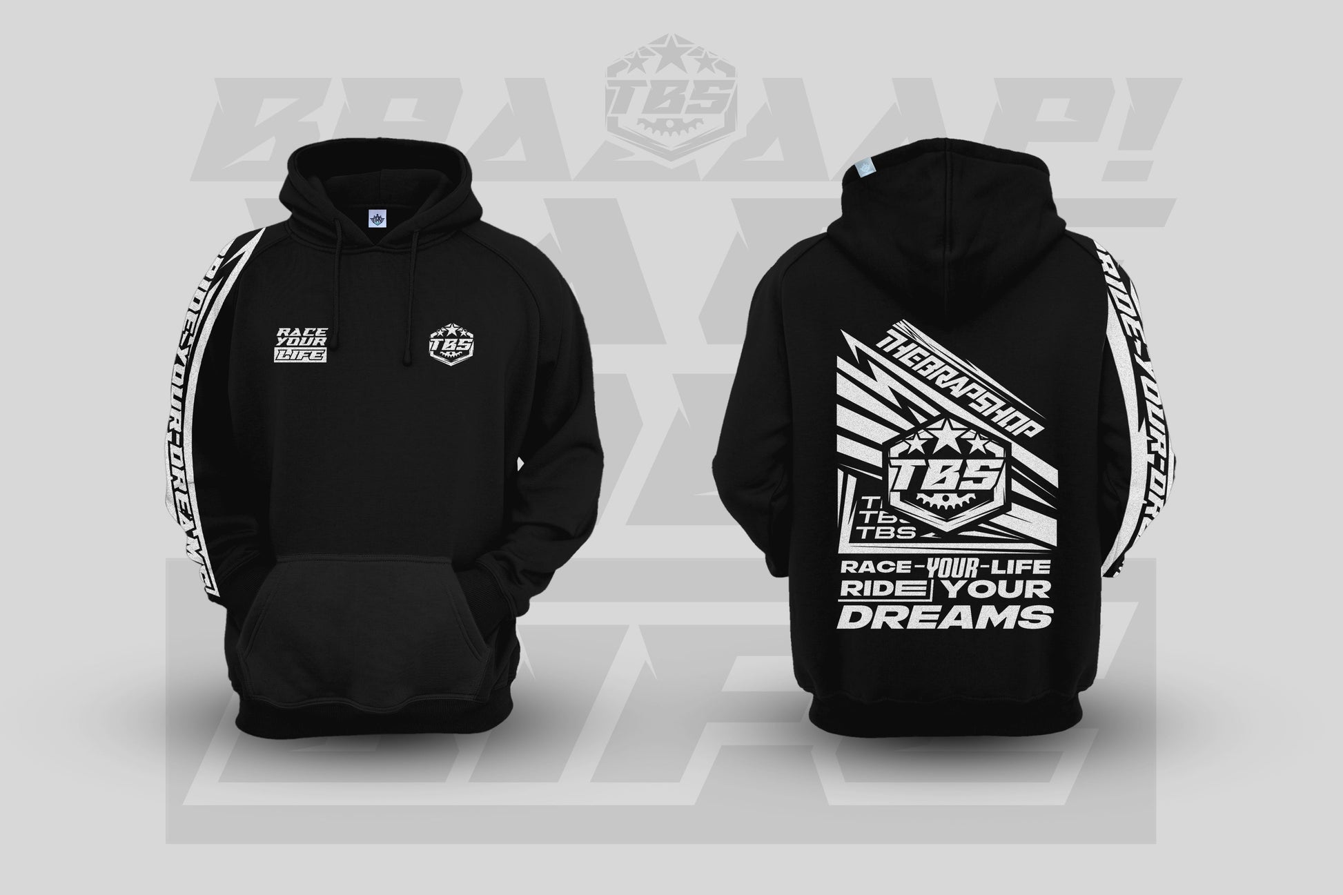 RACE YOUR LIFE HOODIES - REFLECTIVE EDITION - Thebrapshop