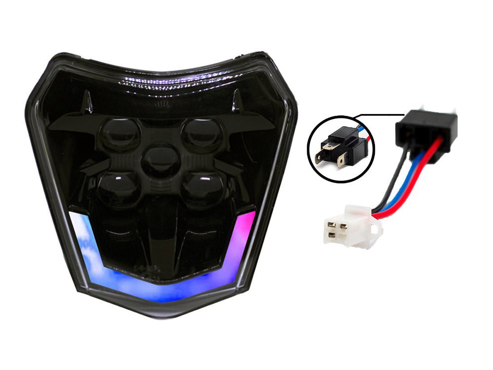 RGB LED HEADLIGHT V2 SMOKED - Thebrapshop