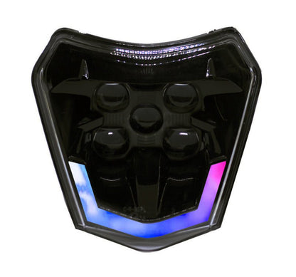 RGB LED HEADLIGHT V2 SMOKED - Thebrapshop