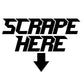 SCRAPE HERE STICKERS - Thebrapshop