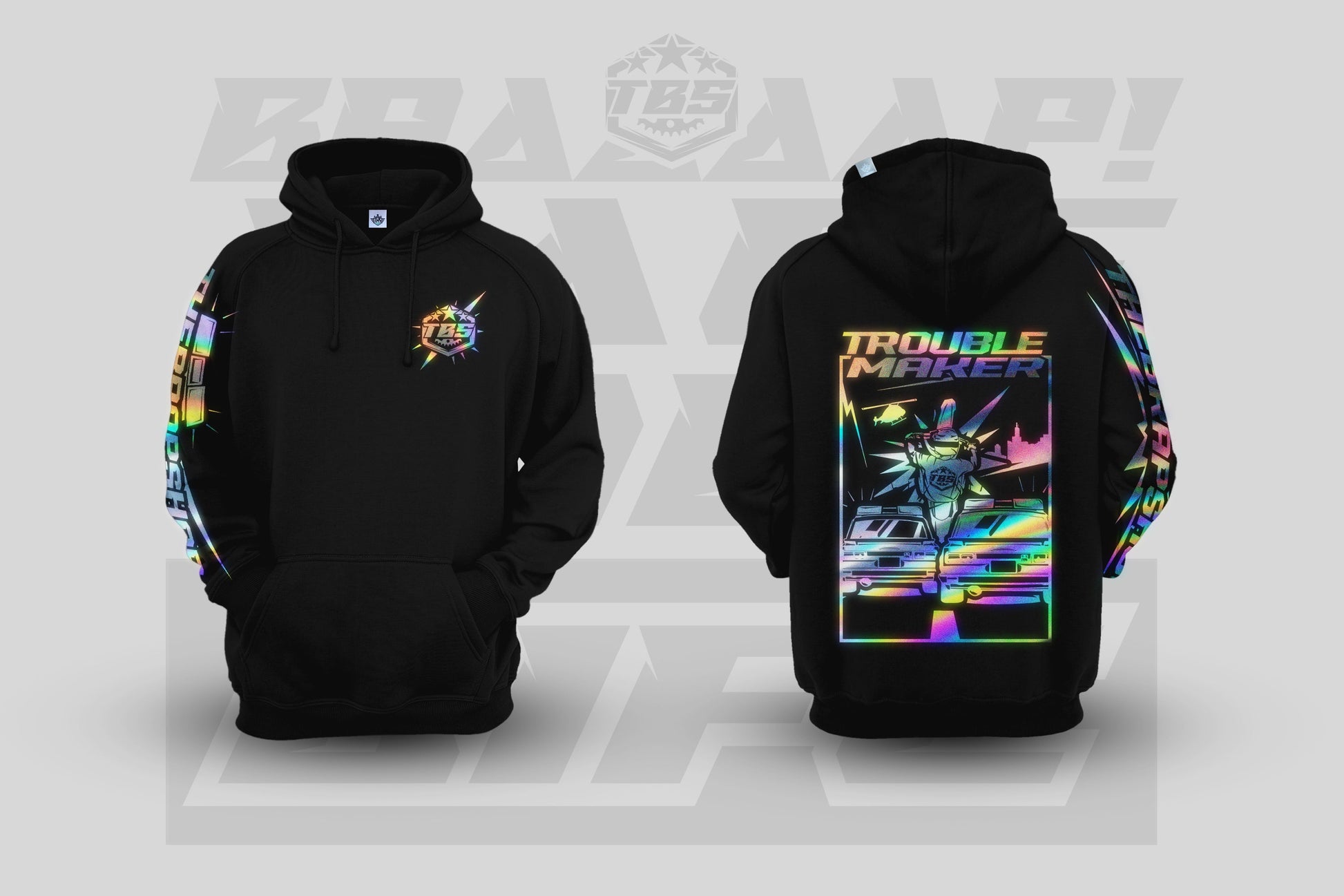 TROUBLEMAKER HOODIES - HOLOGRAPHIC EDITION - Thebrapshop