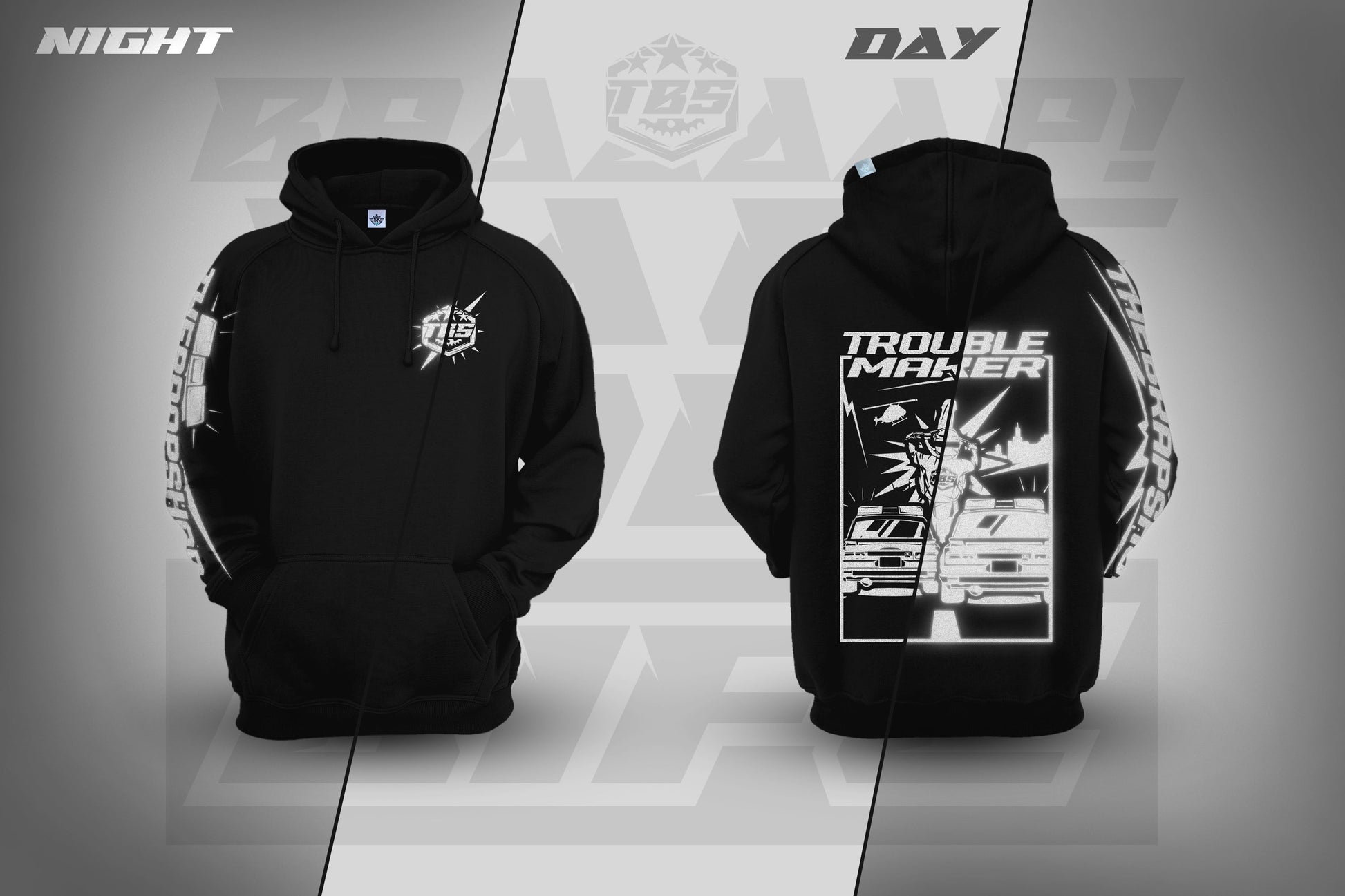 TROUBLEMAKER HOODIES - REFLECTIVE EDITION - Thebrapshop