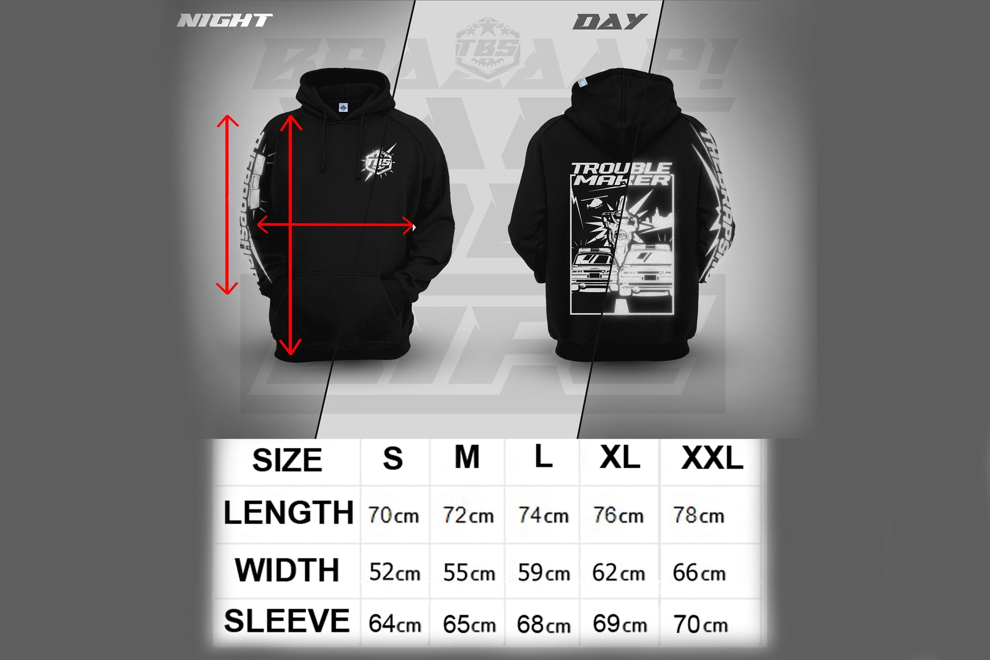 TROUBLEMAKER HOODIES - REFLECTIVE EDITION - Thebrapshop