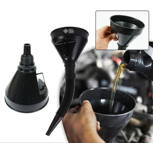 UNIVERSAL OIL/FUEL FLEXIBLE FUNNEL+FILTER - Thebrapshop