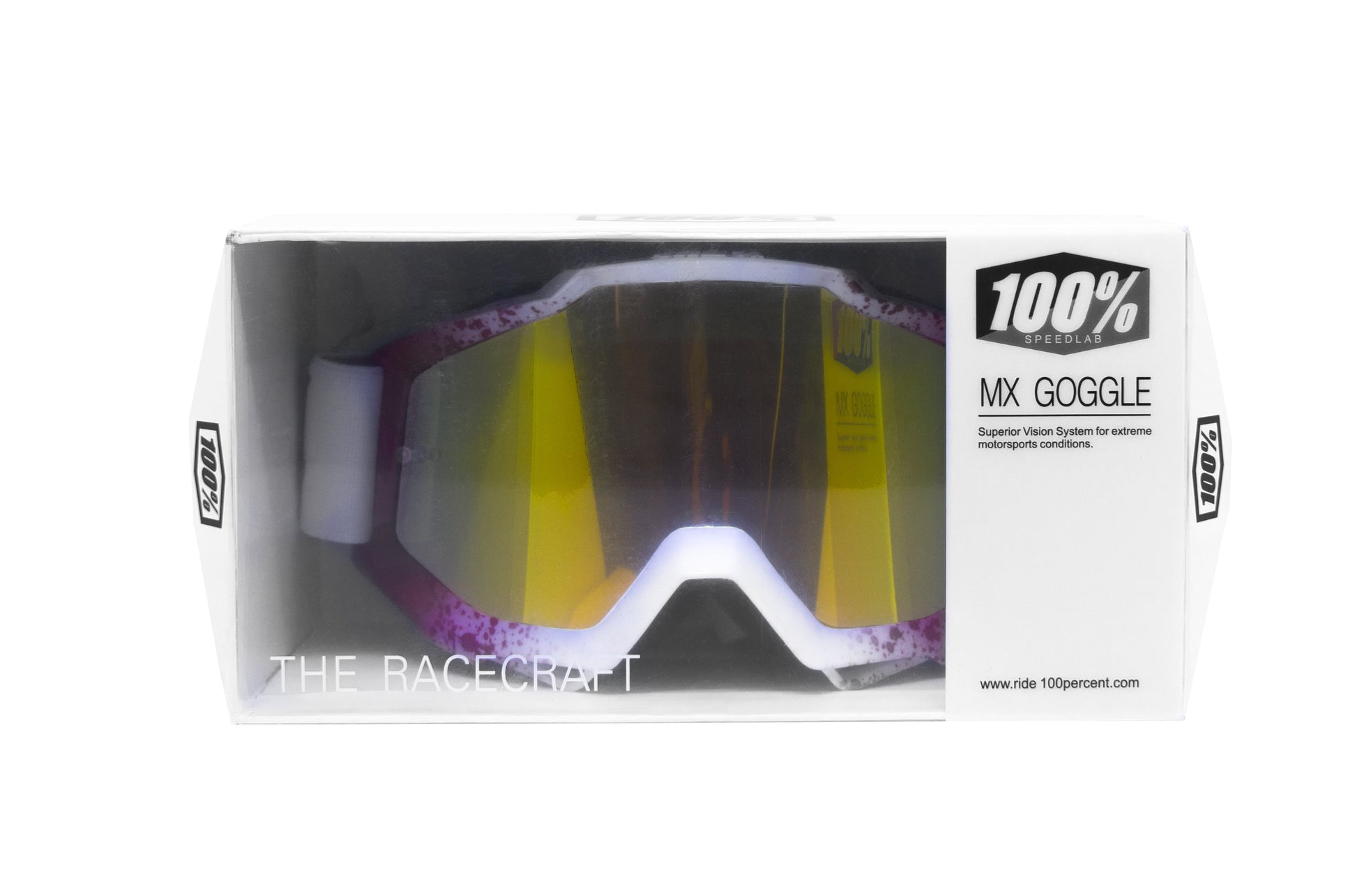 100% RED/WHITE GOGGLES - Thebrapshop