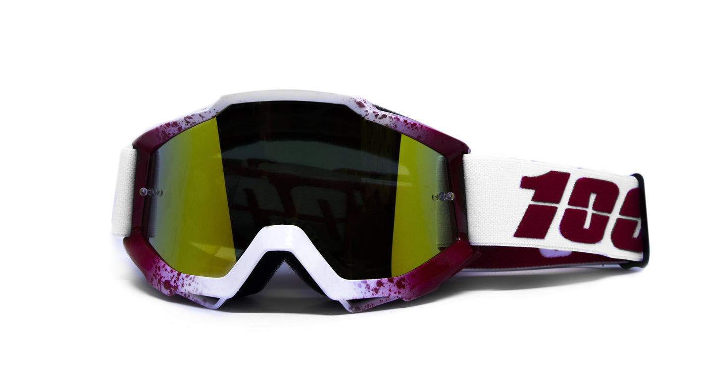 100% RED/WHITE GOGGLES - Thebrapshop