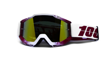 100% RED/WHITE GOGGLES - Thebrapshop