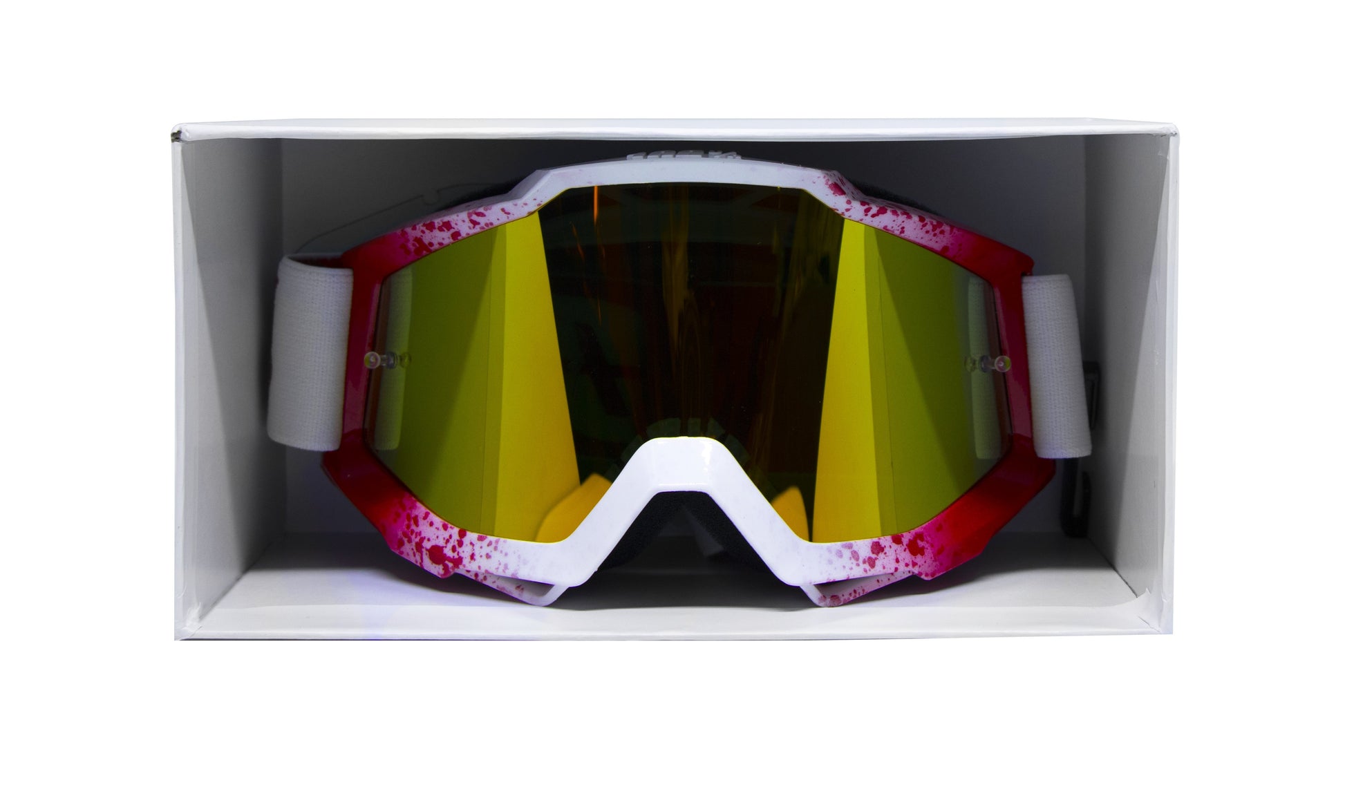100% RED/WHITE GOGGLES - Thebrapshop