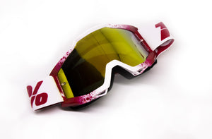 100% RED/WHITE GOGGLES - Thebrapshop