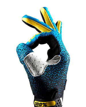 100% RIDEFIT GLOVES CYAN/BLACK - Thebrapshop