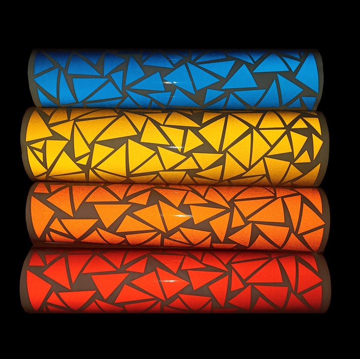 50/50 REFLECTIVE TRIANGLES RIMS STICKERS - Thebrapshop
