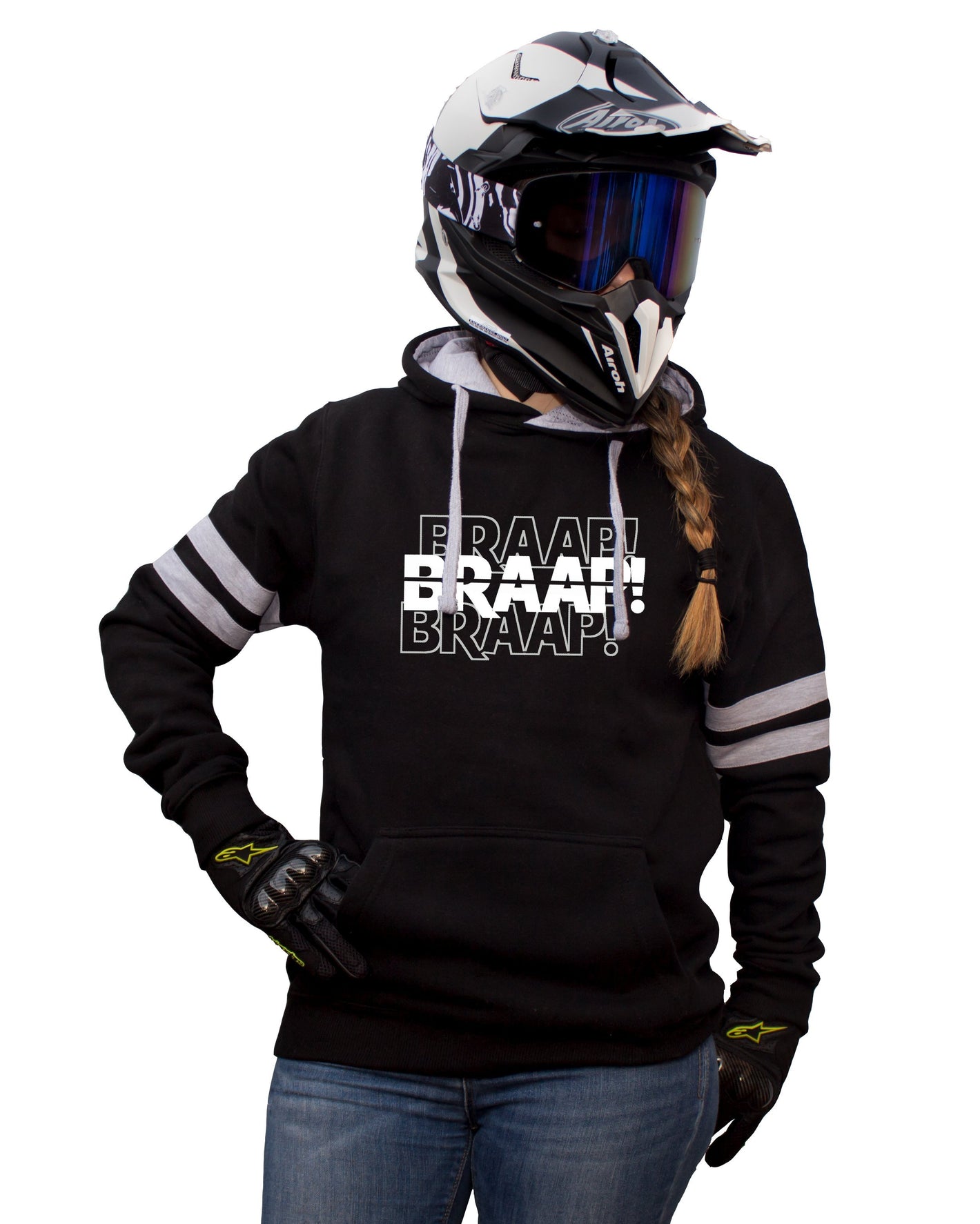 BRAAP! - BLACK STRIPED HOODIES - Thebrapshop