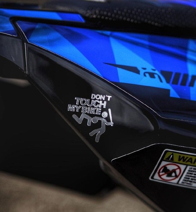 DON'T TOUCH MY BIKE STICKERS