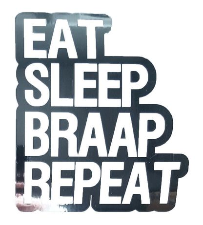 EAT SLEEP BRAAP REPEAT STICKERS - Thebrapshop