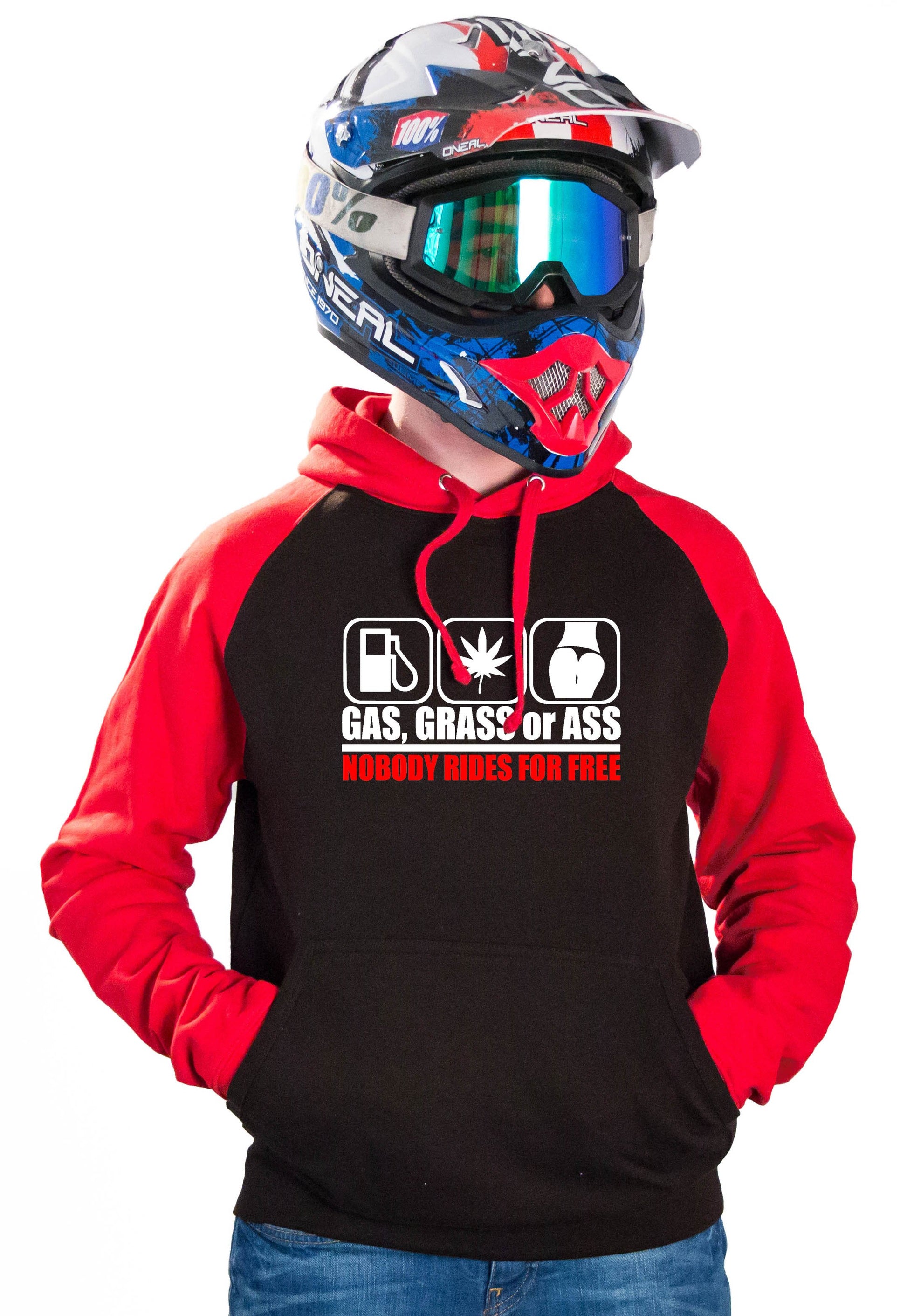 GAS GRASS OR ASS - BLACK FIRE HOODIES - Thebrapshop
