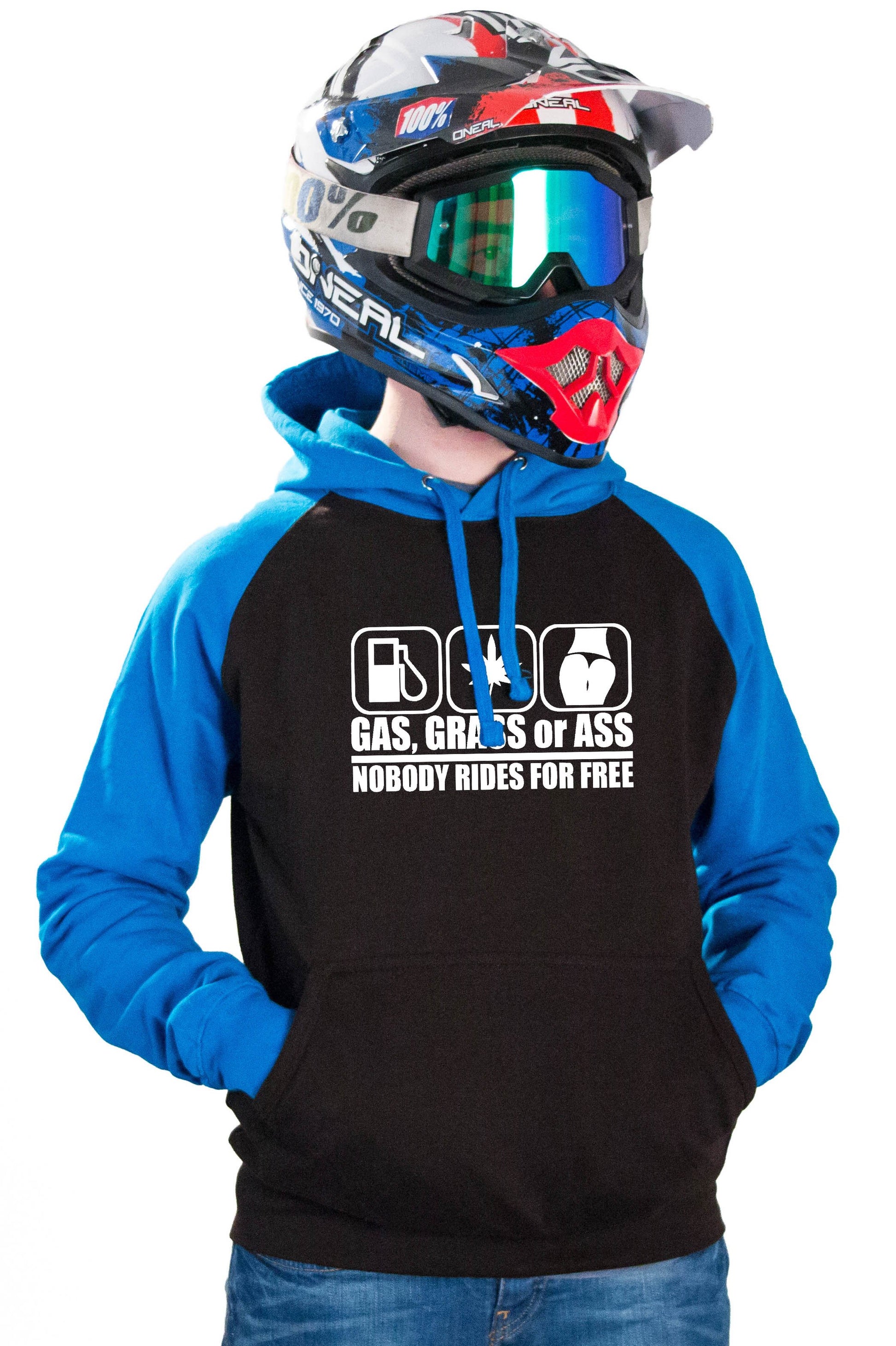GAS GRASS OR ASS - BLUE SAPPHIRE HOODIES - Thebrapshop