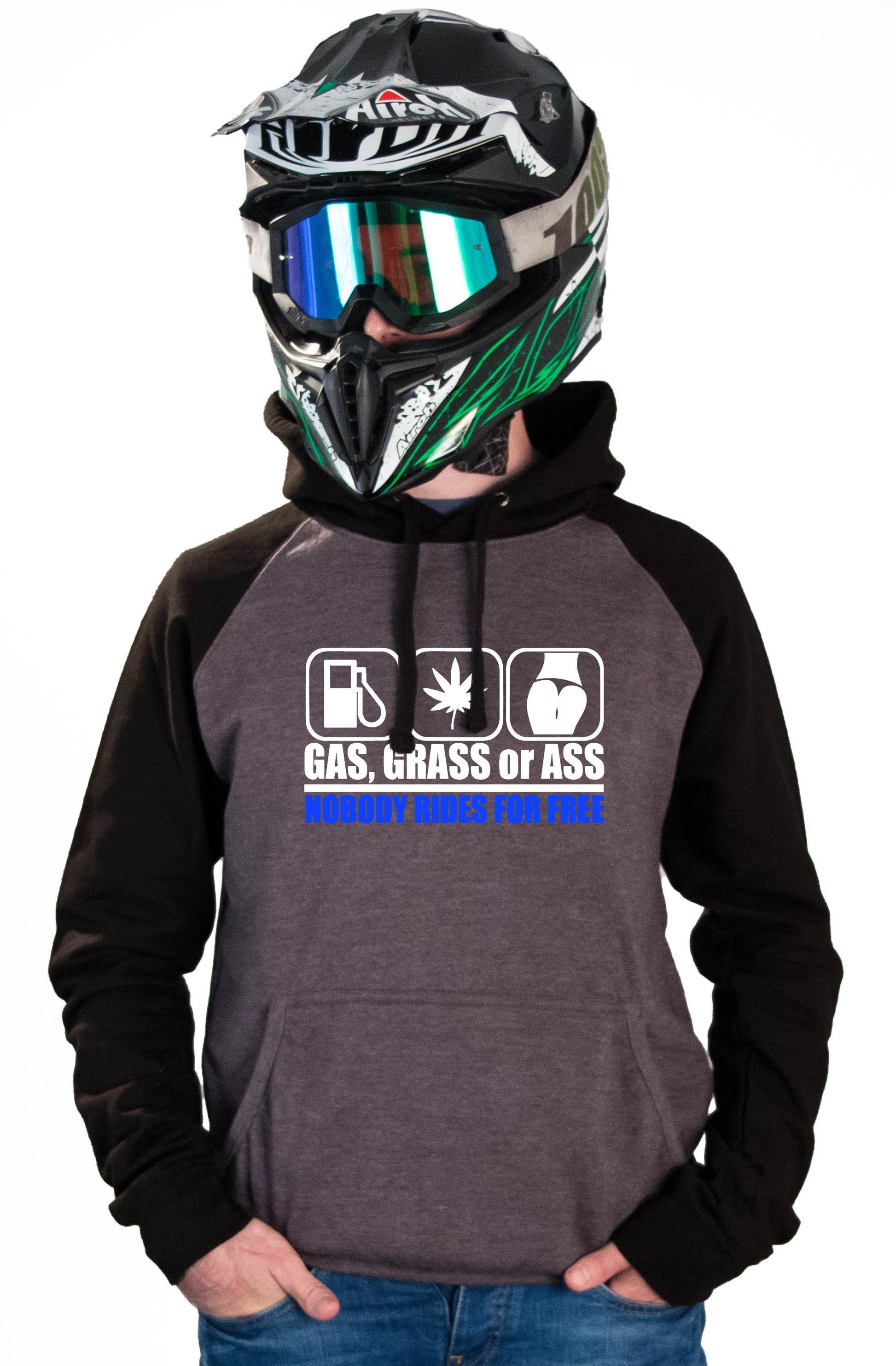 GAS GRASS OR ASS - CHARCOAL HOODIES - Thebrapshop