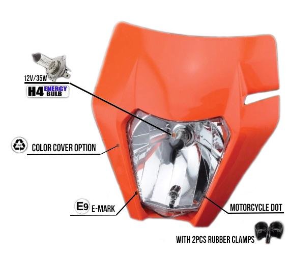 KTM MASK+HEADLIGHT 14-23 - Thebrapshop