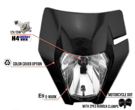 KTM MASK+HEADLIGHT 14-23 - Thebrapshop