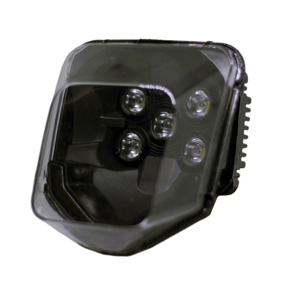 LED HEADLIGHT X2 SMOKED - Thebrapshop