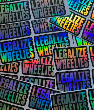 LEGALIZE WHEELIES HOLOGRAPHIC STICKERS - Thebrapshop