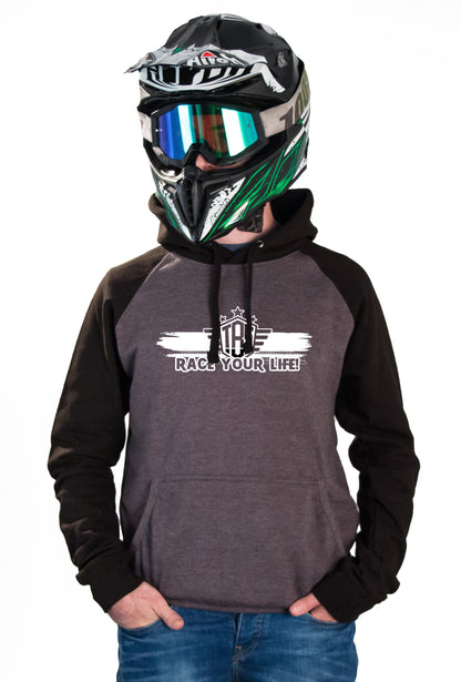 RACE YOUR LIFE! - CHARCOAL HOODIES - Thebrapshop
