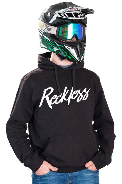 RECKLESS - BLACK HOODIES - Thebrapshop