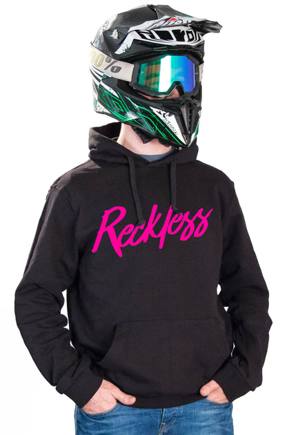 RECKLESS - BLACK HOODIES - Thebrapshop