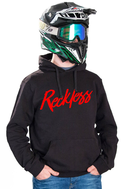 RECKLESS - BLACK HOODIES - Thebrapshop