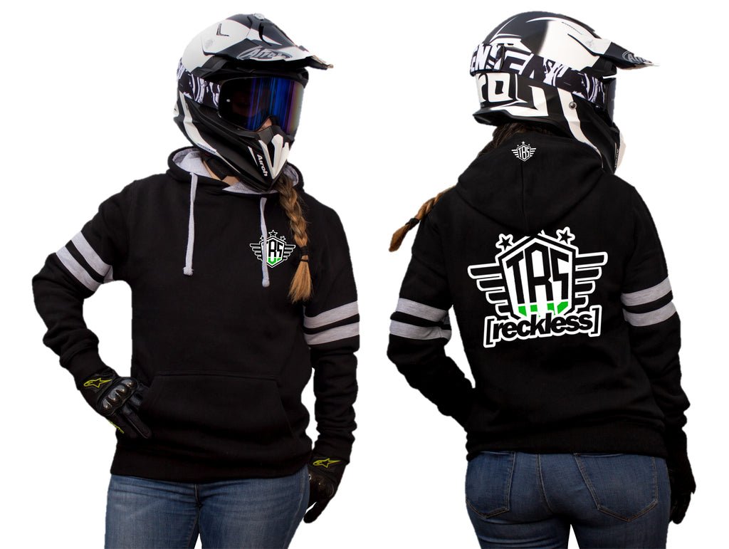 RECKLESS SIGNATURE - BLACK STRIPED HOODIES - Thebrapshop