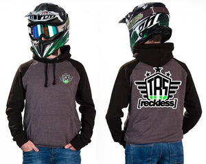 RECKLESS SIGNATURE - CHARCOAL HOODIES - Thebrapshop