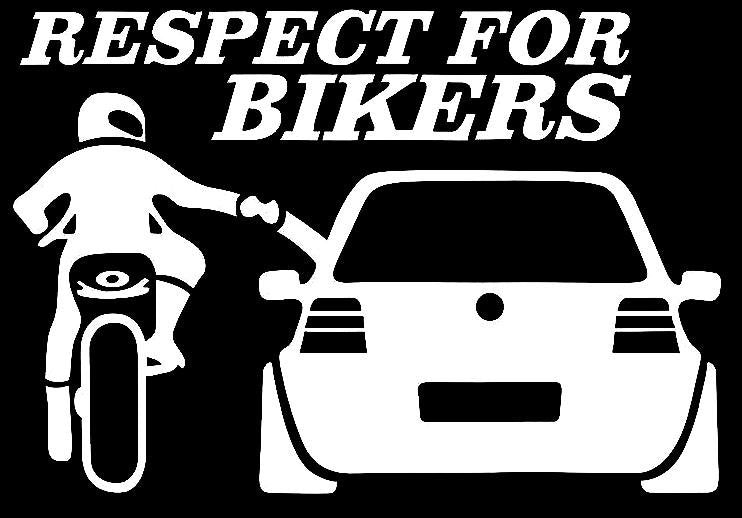 RESPECT FOR BIKERS STICKERS - Thebrapshop