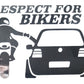 RESPECT FOR BIKERS STICKERS - Thebrapshop