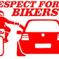 RESPECT FOR BIKERS STICKERS - Thebrapshop